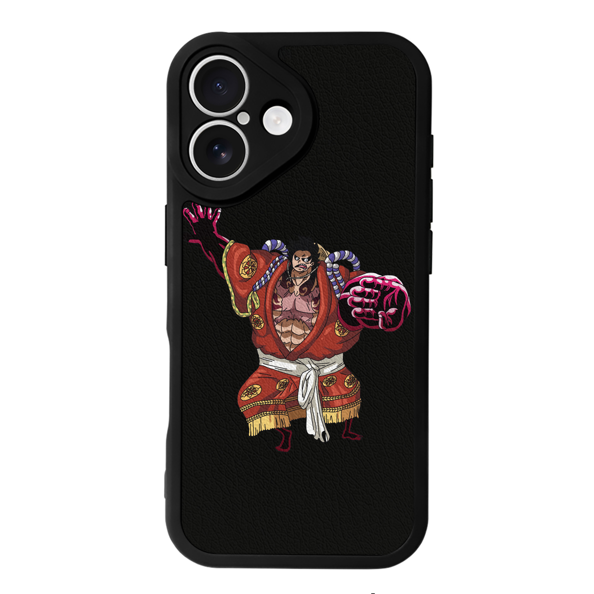 （画像用） ワンピース モンキー・D・ルフィ ONE PIECE Monkey D. Luffy 【iPhone 16シリーズ対応】シリコンスマホケース（レザー調） 材質：シリコン
